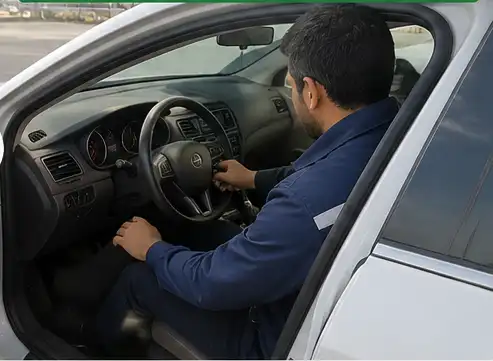 قبل از امداد: بارگیری و مهار چرخ  شاسی‌بلند لوکس در  هشترود